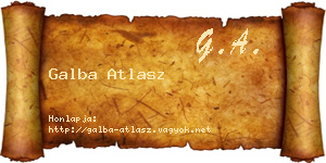 Galba Atlasz névjegykártya
